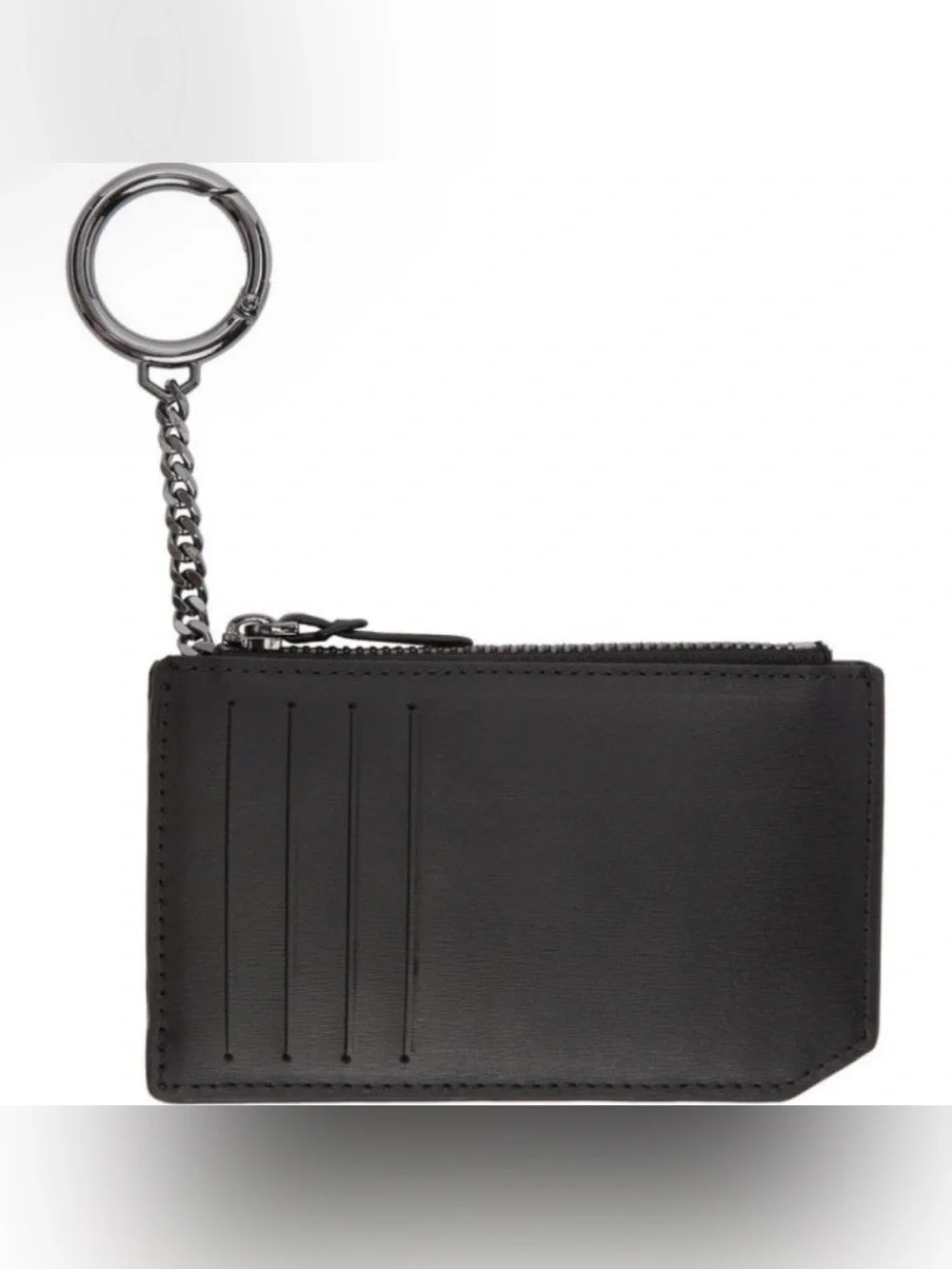 Mackage Zip Card Case With Keychain Black.